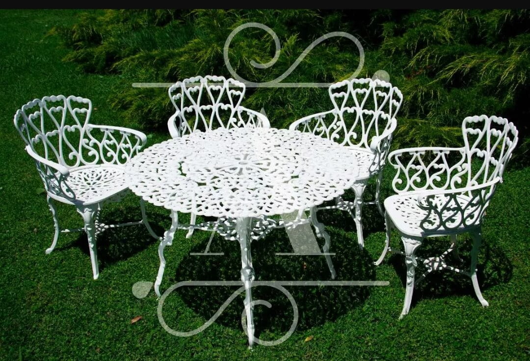 Juego Jardín Exterior Aluminio Boston Mesa 1 Mt Y 4 Sillas Melting Juego Jardín Exterior Aluminio Boston Mesa 1 Mt Y 4 Sillas Melting