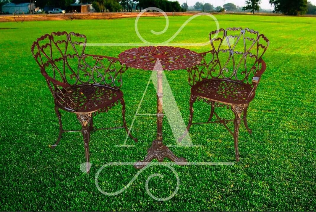 Juego Jardín Exterior Aluminio Boston Mesa 51 Cm Y 2 Sillas – Melting