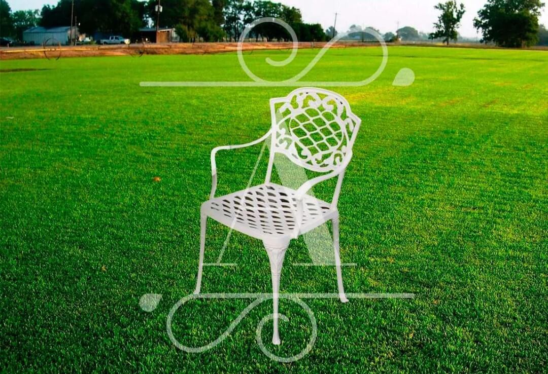 Juego De Jardín De Aluminio Chateaux Mesa 1 Mt Y 4 Sillones Melting