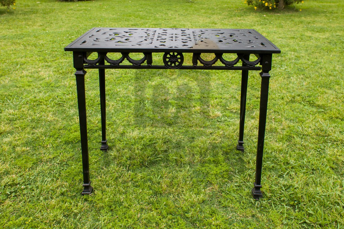 Juego De Jardín De Aluminio Mod. Sutra Mesa Y 4 Sillones Melting