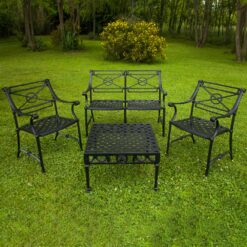 juego de living exterior hierro napoli