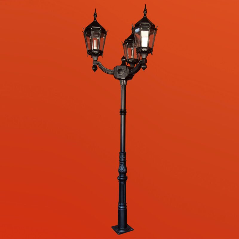 Ilumina y embellece tus espacios exteriores con columnas de hierro. ¿Cuánto cuesta una columna de hierro? 2 4333 1B Columna Colonial con 3 Faroles Franceses techo cerrado