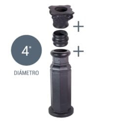 Kit 4 pulgadas Corta con cuello, nudo y capitel